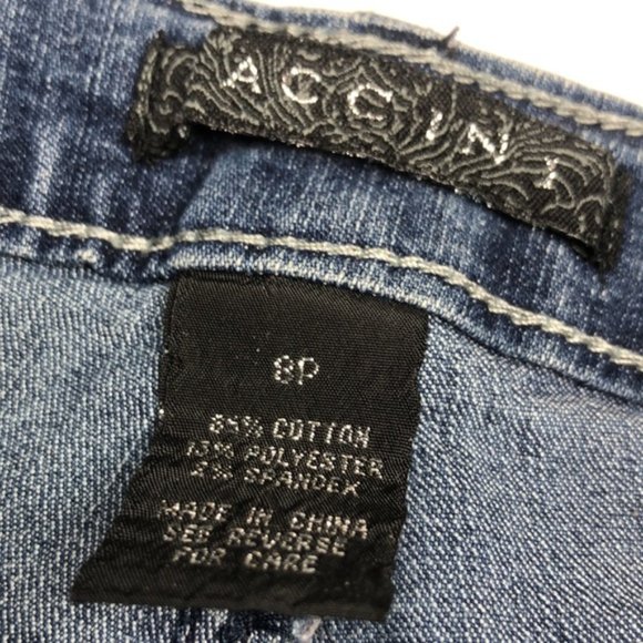 VINTAGE ACCINI BOOTCUT JEANS 8/29x28 DECORATED POCKET 😎 - Picture 3 of 10